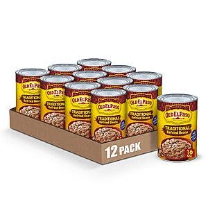 12-Pack 16-Oz Old El Paso Traditional Canned Refried Beans $10.85 w/ Subscribe & Save