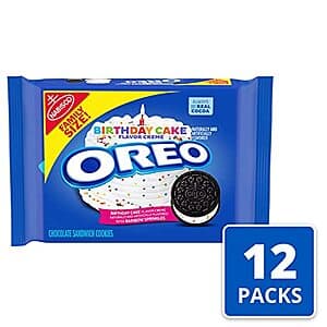 [S&S] $21.50: 12-Pack 17-Oz Oreo Chocolate Sandwich Cookies at Amazon