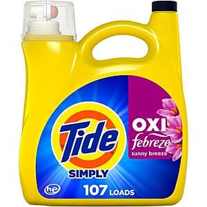 151-oz Tide Simply Oxi Boost + Ultra Stain Release Laundry Detergent (Sunny Breeze Scent) 4 for $37.25 + Free Shipping w/ Subscribe & Save