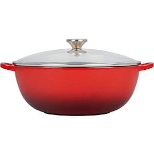 7.5-Qt Le Creuset Enameled Cast Iron Chef's Oven w/ Glass Lid (Cerise) $136 + Free S&H w/ Amazon Prime