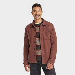 Goodfellow & Co Men's Knit Shirt Jacket (various colors) 4 for $15 ($3.75 each) + Free Shipping
