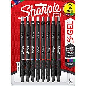 8-Count Sharpie 0.7mm Medium Point S-Gel Pens (Assorted Colors) $4.45 w/ Subscribe & Save