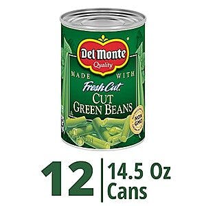 12-Pack 14.5-Oz Del Monte Fresh Cut Blue Lake Canned Green Beans $8.90 w/ Subscribe & Save