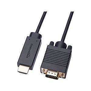 $2: AmazonBasics 6FT HDMI (Source) to VGA (Display) Cable (NOT Bidirectional), Gold-Plated at Woot!
