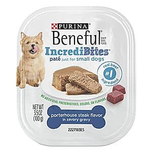 12-Pack 3.5-Oz Beneful IncrediBites Pate Wet Dog Food for Small Dogs (Various) $6.65 w/ Subscribe & Save