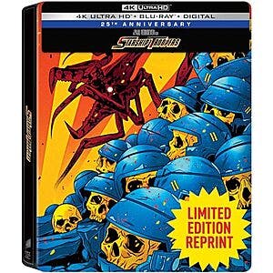 Starship Troopers: 25th Anniversary Steelbook (4K Ultra HD + Blu-Ray + Digital) $15.40 