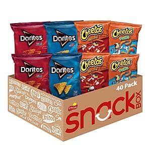 40-Count 1-Oz Frito-Lay Doritos & Cheetos Mix Snack Bags (Variety Pack) $15 w/ Subscribe & Save