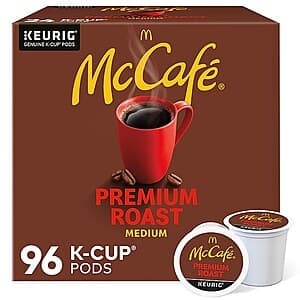 96-Count McCafe Premium Roast K-Cup Coffee Pods (Medium Roast) $35 & More + Free Shipping