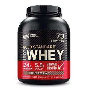 5-Lb Optimum Nutrition Gold Standard 100% Whey Protein Powder (various) 2 for $99.45 w/ S&S + Free S/H