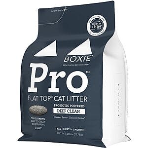 28-Lb Boxiecat Pro Deep Clean, Scent Free, Probiotic Clumping Cat Litter $12 w/ Subscribe & Save