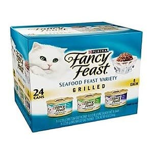 24-Pack 3-Oz Fancy Feast Seafood Feast Variety Wet Cat Food (Grilled) $8 + Free S&H w/ Amazon Prime