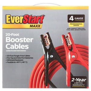 20' EverStart Maxx 4-Gauge Automotive Booster Jumper Cables $10.25 