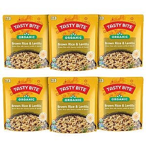 6-Pack 8.8-Oz Tasty Bite Organic Brown Rice & Lentils Microwavable Entrees $13.15 w/ Subscribe & Save