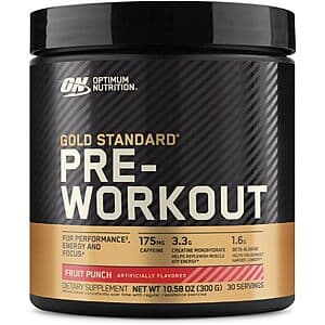 Prime Members: 10.58-Oz Optimum Nutrition Gold Pre-Workout Powder (Various Flavors) $16.15 w/ Subscribe & Save + Free S/H