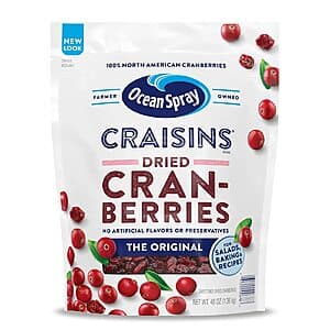 Select Locations: 3-Lb Ocean Spray Craisins Dried Cranberries $5.35 w/ Subscribe & Save