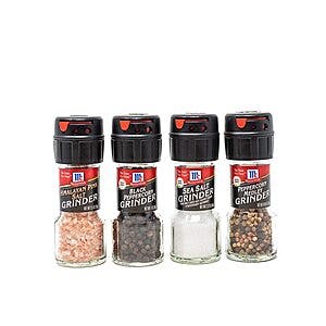 4-Count McCormick Salt & Pepper Grinders (Variety Pack) $8.60 w/ Subscribe & Save