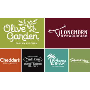 Restaurants eGift Cards: $50 Olive Garden, $50 P.F. Chang's, $50 Darden Restaurants $38 each & More