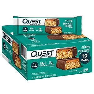 12-Count 1.94-Oz Quest Nutrition Crispy Hero Protein Bars (Chocolate Coconut) $15.60 w/ Subscribe & Save