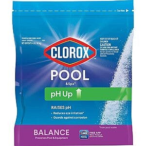 Clorox Pool & Spa: 5-Lb Alkalinity Increaser $6, 5-Lb pH Down $4.80, 4-Lb pH Up $4.20 