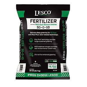 Select Lowe's Stores: 50% Off Select Lesco Lawn Fertilizers from $25 + Free Store Pickup