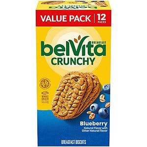 12-Pack belVita Crunchy Breakfast Biscuits (Blueberry or Golden Oat) $5.20 w/ Subscribe & Save