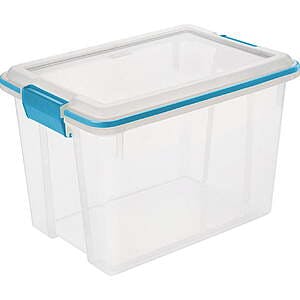 20-Quart Sterilite Clear Gasket Box with Blue Latches & Gasket $7.45 + Free Store Pickup