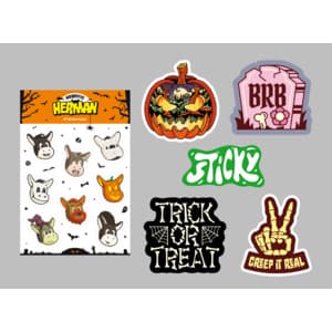 Sticker Mule Halloween Sticker Pack (5 Stickers + 1 Sheet) Free w/ Text Sign-up + Free Shipping