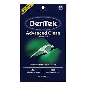 90-Count DenTek Triple Clean Advanced Clean Floss Picks $1.40 w/ Subscribe & Save