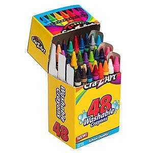 48-Count Cra-Z-Art Washable Classic Crayons (Assorted Colors) $0.70 + Free Shipping w/ Prime or on $35+
