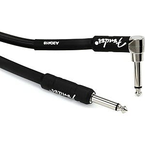 18.6' Fender Prof. Series Stage/Studio Instrument Cable (1/4" Straight/Angle) $15 