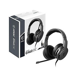 MSI Immerse GH40 Wired Active Environment Noise Cancelling Virtual 7.1 Surround Sound Headset $20 + Free Shipping w/ Amazon Prime