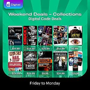 Gruv Digital Films: Extra 25% Off Coupon: Jurassic World 5-Movie Collection $19.99, Illumination 4-Movie Collection $15.99, The Girl on the Train, Lucy (4K) $3.99 Each & More