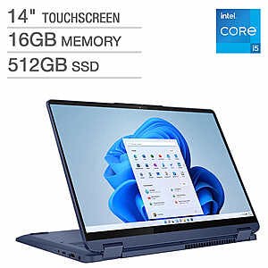 Lenovo Flex 5i 14" Touchscreen 2-in-1 Laptop - 13th Gen Intel Core i5-1335U - Windows 11 - Abyss Blue $449.99* at Costco