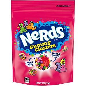 8-Oz Nerds Gummy Clusters Candy (Very Berry or Rainbow) $2.80 w/ S&S + Free Shipping w/ Prime or on $35+