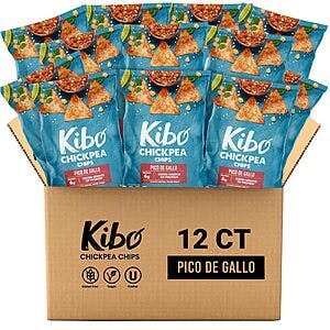 12-Pack 1-Oz Kibo Chickpea Chips (Variety Pack or Pico de Gallo) $8.70 w/ Subscribe & Save