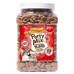 Prime Members: 20-oz Purina Friskies Natural Cat Treats Party Mix w/ Real Salmon $3.65 w/ Subscribe & Save