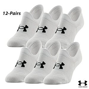 12-Pair Under Armour Men's Essential Ultra Low Tab Socks (Large) $18 + Free Shipping