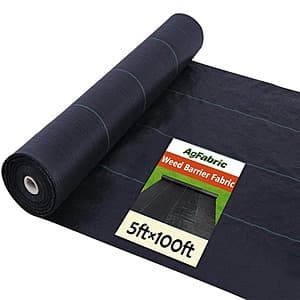 5' x 100' Agfabric Landscape Heavy-Duty Commercial Weed Barrier Fabric (Black) $35 + Free Shipping