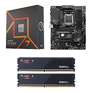 AMD Ryzen 7 7700X + MSI B650-P Pro MB + 32GB G.Skill Flare X5 DDR5-6000 Memory $370 + Free Store Pickup