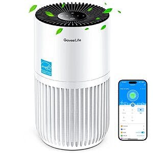 GoveeLife HEPA Smart Mini Air Purifier (up to 118 sq ft) $23 + Free Shipping