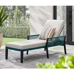 Hampton Bay Heather Glen Outdoor Lounge Chair w/ Stone Grey Cushions $74.75 & More + Free S/H