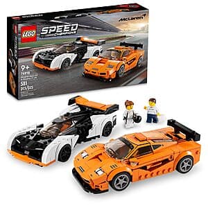 581-Piece LEGO Speed Champions McLaren Solus GT & McLaren F1 LM Building Kit $24 