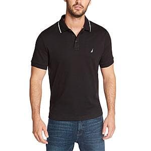 Nautica Men's Classic Fit Short Sleeve Polo Shirt w/ Dual Tipped Collar (Various) $15 