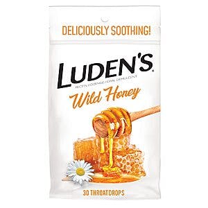 30-Count Luden's Soothing Throat Drops (Wild Honey or Honey Licorice) $1.35 w/ Subscribe & Save