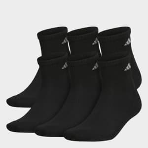 6-Pairs adidas Athletic Cushioned Men's Quarter Socks or Women's No-Show Socks $8.40 + Free Shipping