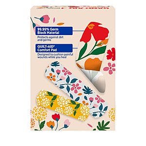 30-Count Band-Aid Brand Flexible Fabric Bandages (Wildflower, Assorted Sizes) $1.75 w/ Subscribe & Save