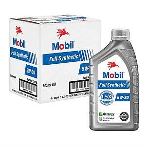 6-Pack 1-Quart Mobil Full Synthetic 5W-30 Motor Oil $19.50 