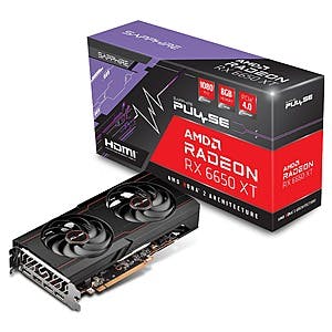 Sapphire AMD Radeon RX 6650 XT Pulse Dual Fan 8GB Graphics Card $210 + Free Shipping