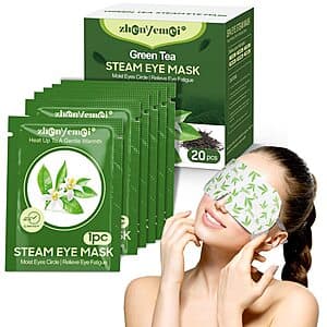 20-Pack Zhenyemei Self Heating Steam Eye Mask (Green Tea) $6 w/ S&S + Free Shipping w/ Prime or on $35+