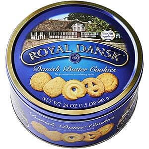 24-Oz Royal Dansk Danish Butter Cookies w/ Tin $5.55 w/ Subscribe & Save